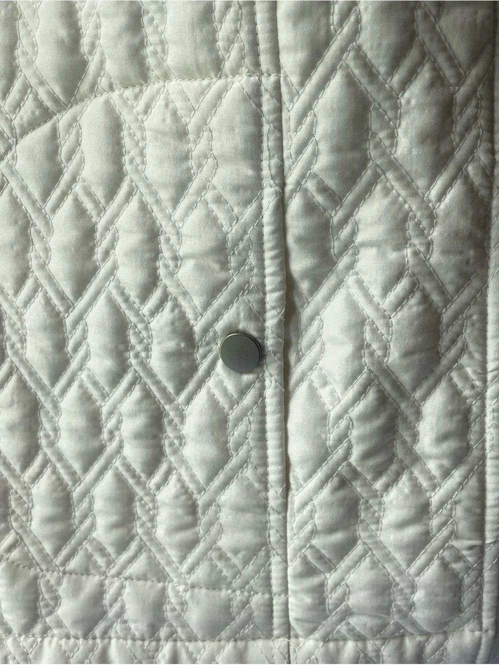 Allison Daley Cream Quilted Zip-Front Women’s Vest